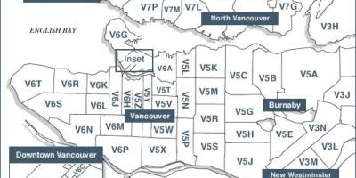 Insula Vancouver coduri postale hartă
