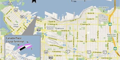Vancouver vas de croaziera portul hartă