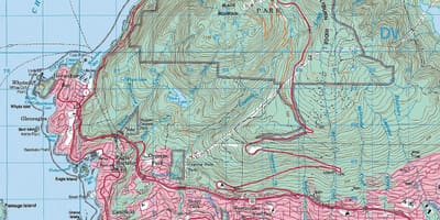 Harta vancouver topografice