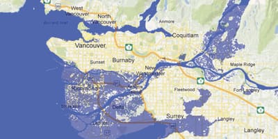 Harta vancouver inundații