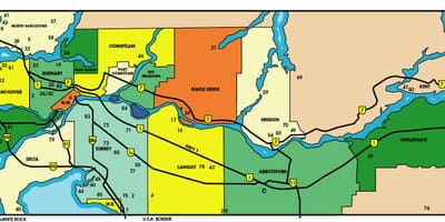Harta de mai mic continent british columbia