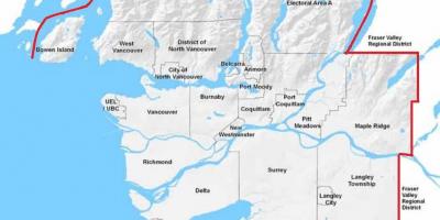 Vancouver tub hartă