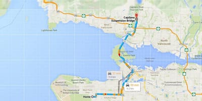 Harta vancouver poduri