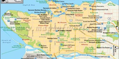 Harta vancouver puncte de interes