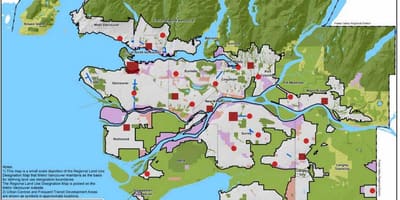 Greater vancouver district regional hartă
