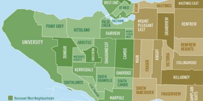 Harta cartier din vancouver