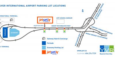 Vancouver airport parcare hartă