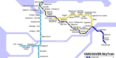 Harta yvr skytrain